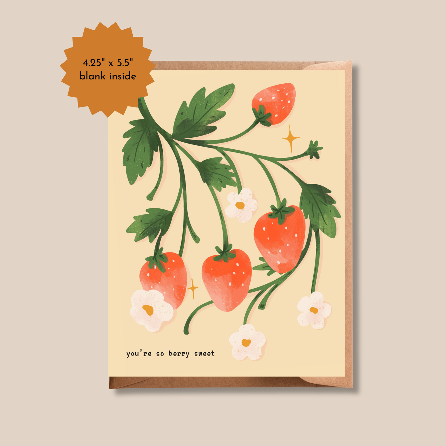 Strawberry Greeting Card | You’re So Berry Sweet