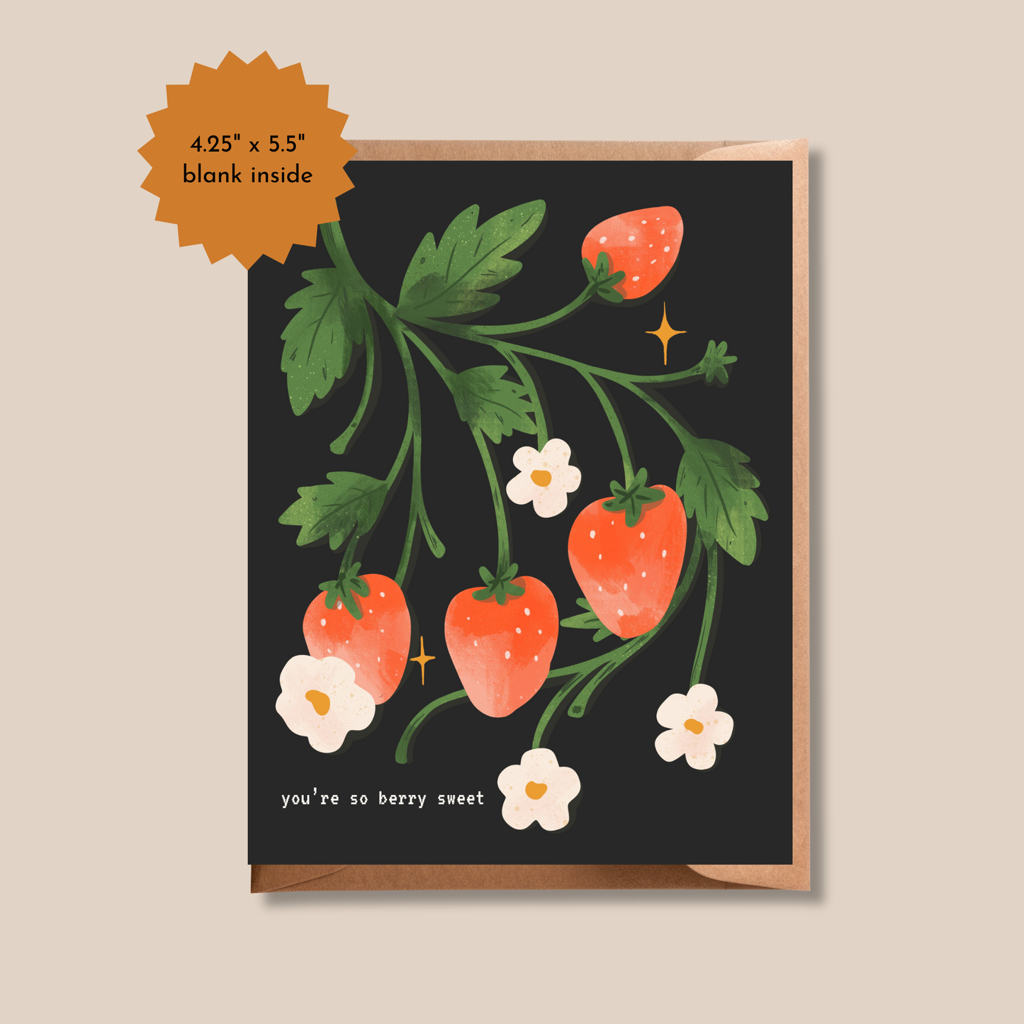 Strawberry Greeting Card | You’re So Berry Sweet