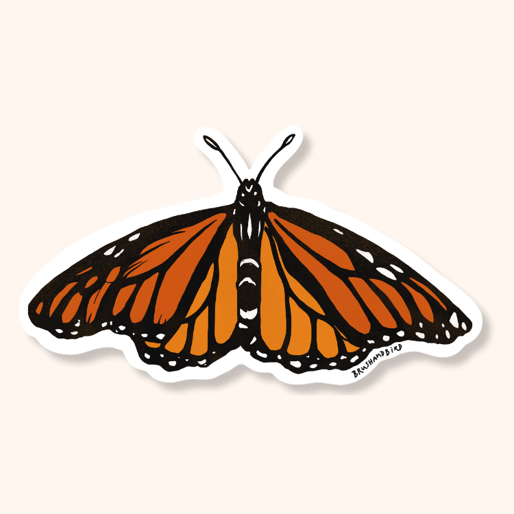 Monarch Butterfly Vinyl Diecut Sticker | Pollinator Gift