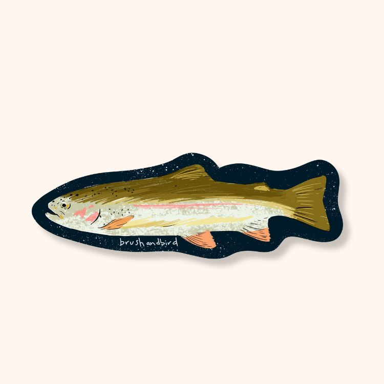 Rainbow Trout Sticker | Waterproof Fishing Vinyl Decal